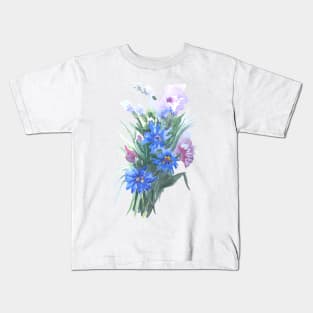 Watercolor wildflowers Kids T-Shirt